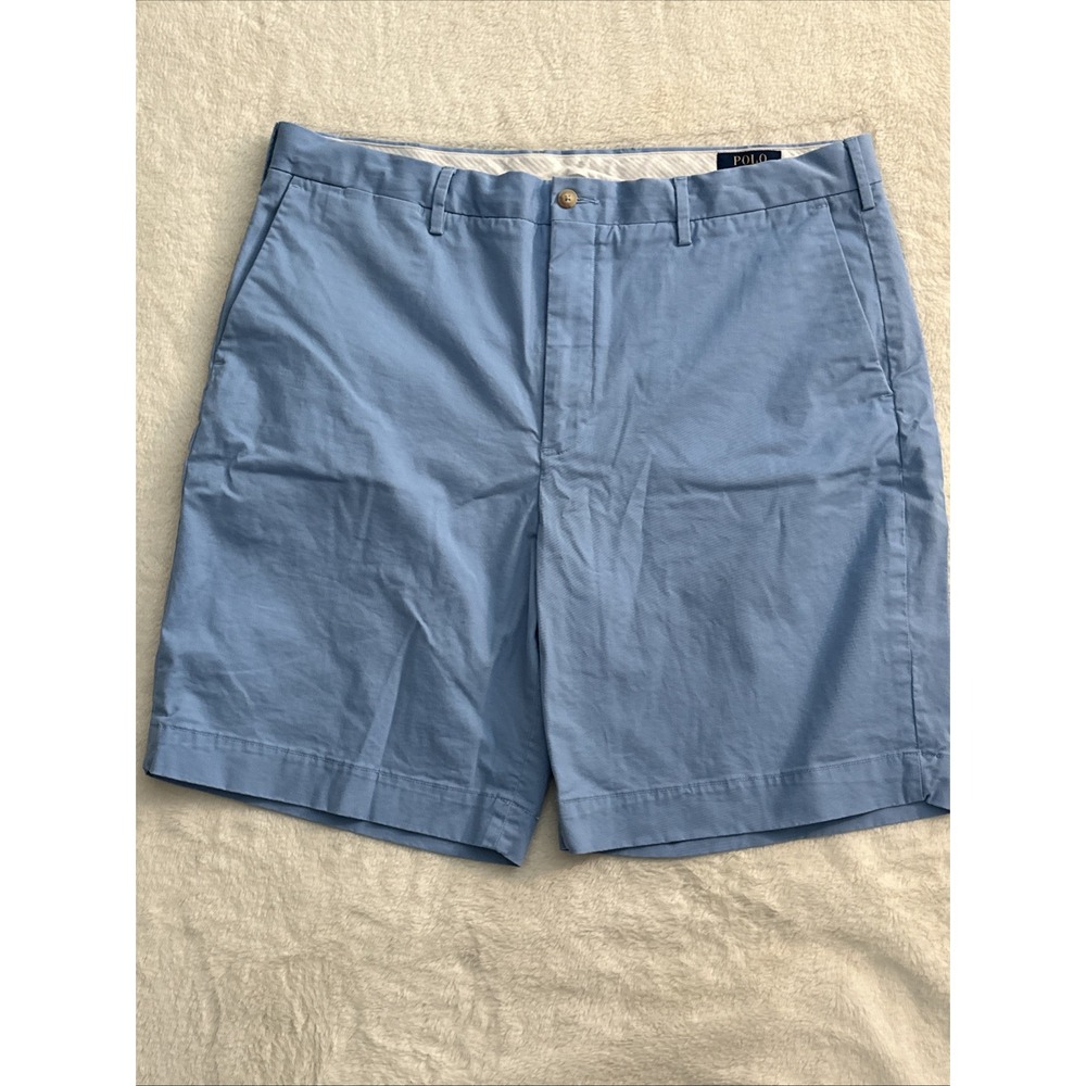 Polo Ralph Lauren Golf Shorts Mens 38 Light Blue Classic Fit Preppy Chino Cotton